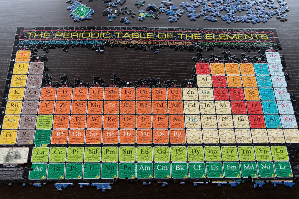 Point of view Periodic table puzzle half way done.